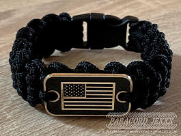 Paracord náramek (19 cm) black