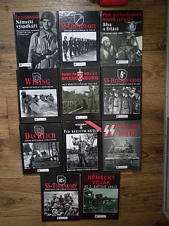 Sada 11 knih o německé armádě WWII.