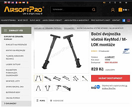 Boční dvojnožka  včetně KeyMod / M-  LOK montáže