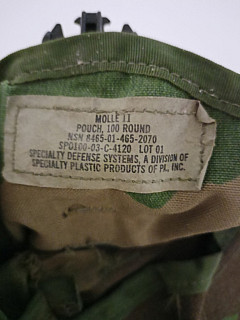Us Army Molle woodland 100 rd SAW sumka