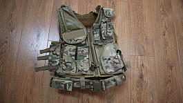 KOMBAT UK Taktická Vesta CROSS DRAW Multicam