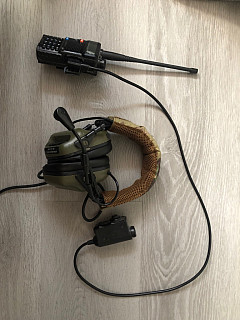 Sluchátka m32 + baofeng UV-5R 5W+ PTT+ potah multicam