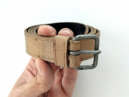 Originál kalhotový opasek čs. armáda 1946 černá kůže 100 cm