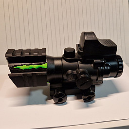 Optika Rhino 4X32 s kolimátorem/4x35 FDX Magnifier - pískový