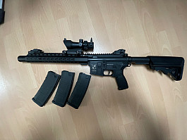 Airsoftová zbraň Delta Armory AR15 SilentOps DMR ALPHA Full Metal Černá