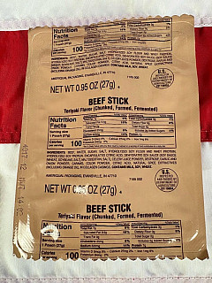 US Army MRE -Hovězí tyčinka s příchutí Teriyaki - Fermentovaná