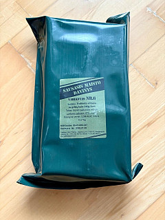 Litevská vojenská potravinová dávka MRE 8h Menu 6 Dušené kuře s kaší