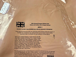 Britská vojenská potravinová dávka 24h - Menu 3.Fazolovo/vepřový guláš