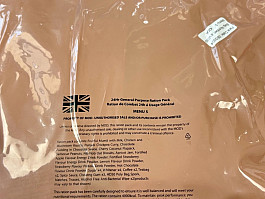 Britská vojenská potravinová dávka 24h - Menu 5. Kuřecí houbové risoto