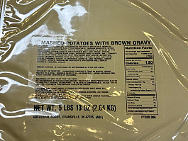 US ARMY MRE 18 porcí - Potravinová dávka - Mashed potatoes with Gravy