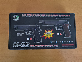 Beretta M92, CO2, celokov, BlowBack