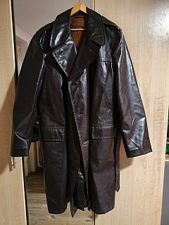 Vojenský kožený kabát 