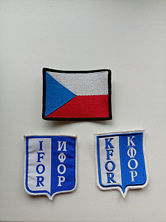 Nášivky mise AČR IFOR, SFOR, domovenka vlajka velká 