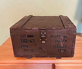 Bedna armádní dřevěná na střelivo 7,62x39 - super stav 