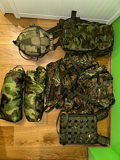 vesta,batoh,helma a maskovací sít