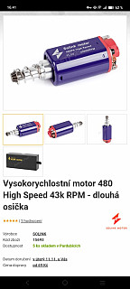Vysokorychlostní motor Solink 480 high speed 