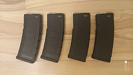 Zásobníky do M4 AEG, černé, styl PMAG.