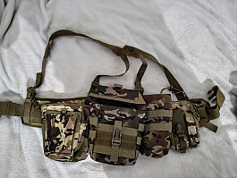 Taktický opasek MULTICAM + sumky a kšandy