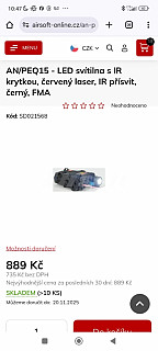 AN/PEQ15 led svítilna, laser a IR příscit od značky FMA
