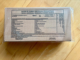 Francouzská vojenská potravinová dávka MRE 24h Menu G.Chilli Con Carne