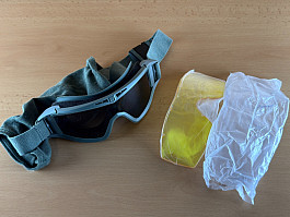 REVISON ochranné brýle, náhradní skla, obal, černé, Zánovní