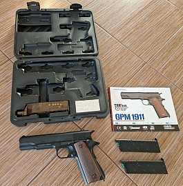 Airsoftová pistole GPM1911, celokov, plyn blowback (GBB) - černá