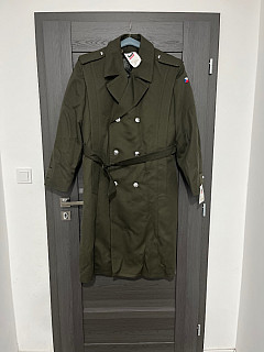 Kabát plášť vycházkový 97 AČR s vložkou zlaté knoflíky ZELENÝ