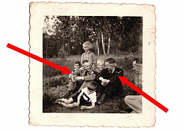 Fotka tankista Wehrmacht černá uniforma + RAD WH Panzer