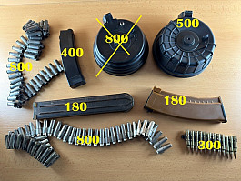 Zásobníky mišmaš, pásy kulomet