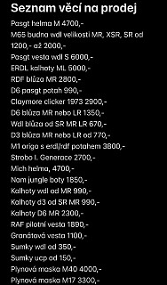 Velké množství US army originálů