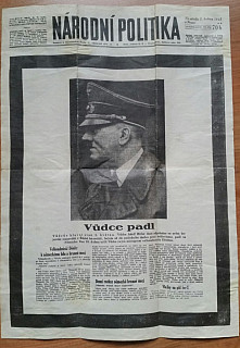 Staré dobové noviny Národni politika - Vůdce padl