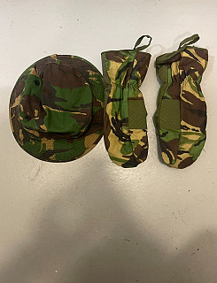 Britské zimní rukavice + klobouk DPM