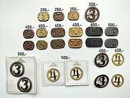 Originál prvorepubliková límcová čísla uniforma