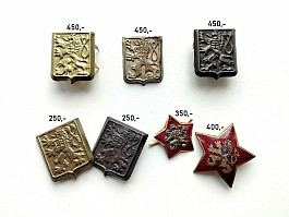 Originál čs. čepicové odznaky uniforma lodička