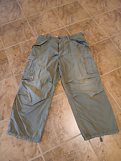 US kalhoty M65 (M/R) nošené