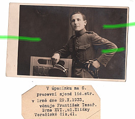 Fotka četník 20. léta Brno vč. jména