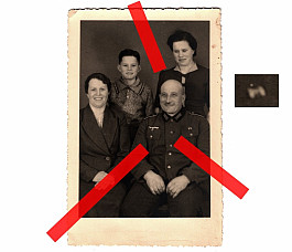 Fotografie voják Wehrmacht Hindenburgův kříž rodina