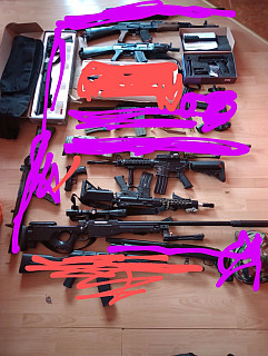 Zbraně airsoft dobrá cena, 6 zbraní 