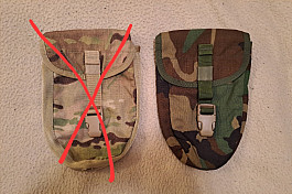 US MOLLE E-tool carrier WOODLAND