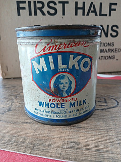 US plechovka "MILKO" ww2