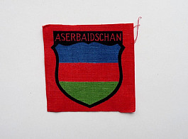 Originál rukávový štítek Ázerbajdžánský dobrovolník ve Wehrmachtu  "Aserbaidschan"