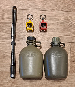 Anténa,USGI 1qt canteen, zaslepky