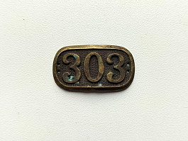 Originál prvorepublikový límcový odznak "303" Vysoké Mýto