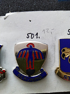 Odznak US army- 501.PIR-originál