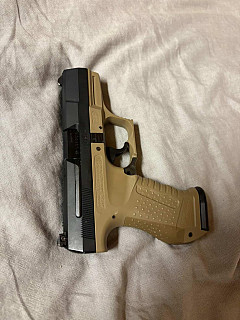 airsoft pistole E99 (P99) God of War - celokov, blowback - TAN Gbb