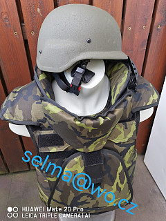 Set balistické ochrany pro vojáky AČR (přilba+ vesta) 