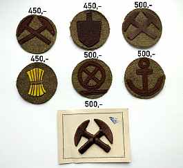 Originál rukávové odznaky 1. republika nášivky armáda