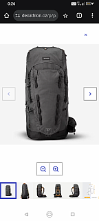 Pánský turistický batoh MT 900 Symbium 70 + 10 l Sedy