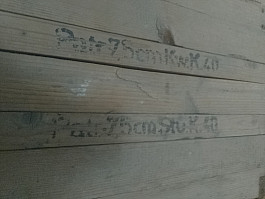 Bedna od německé munice 7,5cm pro stíhač tanků Stug KwK 40 