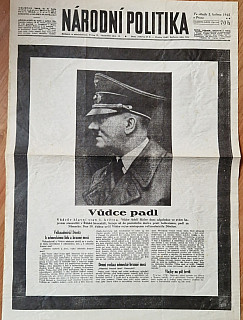 Origo dobové noviny Národni politika - Vůdce padl